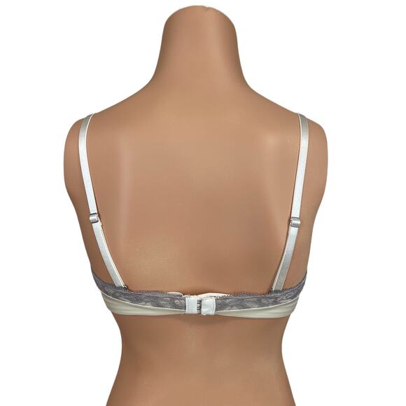 Calvin Klein Perfectly Fit Multiway Bra Sz 32D Ivory Lace Pushup Strapless - Picture 3 of 8